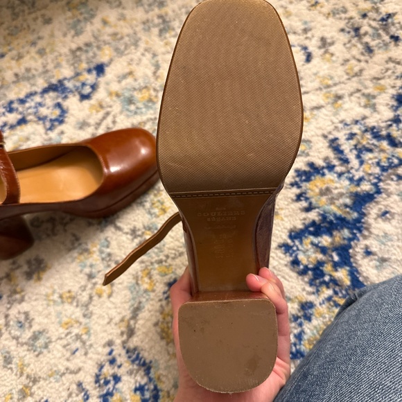 Sezane Georgia High Mary Janes Polished Camel - Size 7 - Picture 5 of 6